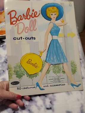 Barbie Blue Dress Cut-Outs with Yellow Hatbox Artwork